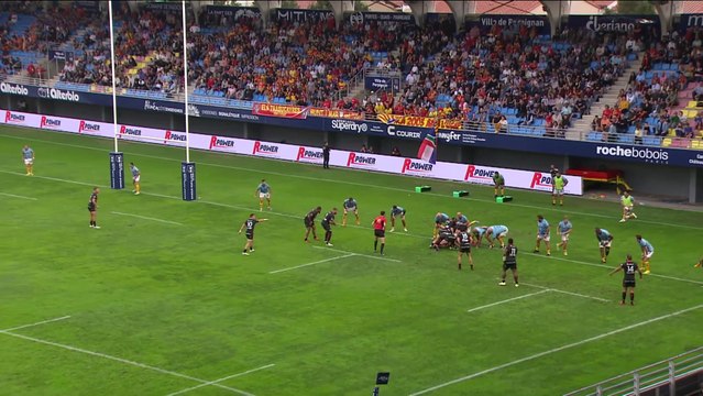 TOP 14 - Essai de Yanis CHARCOSSET (LOU) - USA Perpignan - LOU Rugby - Saison 2022/2023