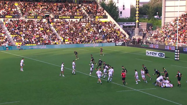 TOP 14 - Essai de Emilien GAILLETON 2(SP) - Stade Rochelais - Section Paloise - Saison 2022/2023