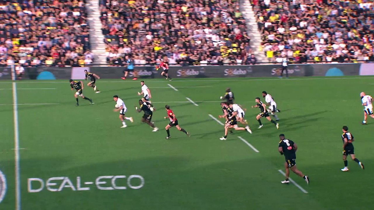 TOP 14 - Essai de Yvan REILHAC (SP) - Stade Rochelais - Section Paloise - Saison 2022/2023