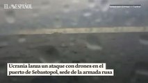 Ataque de drones ucranianos en el puerto de Sebastopol