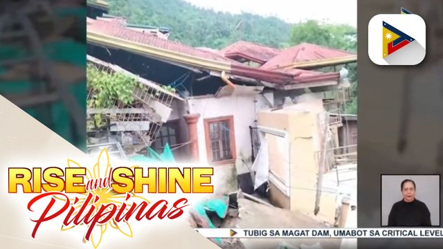 Walong bahay, natabunan ng gumuhong lupa