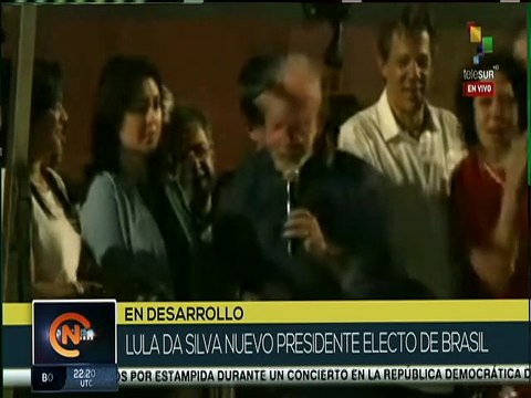 Presidente de Brasil Lula Da Silva agradeció la participación del pueblo brasileño en las votaciones