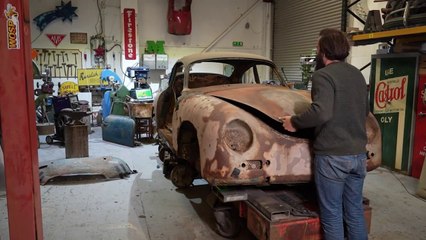 Porsche 356 Restoration on Celette Bench - Chop Chop