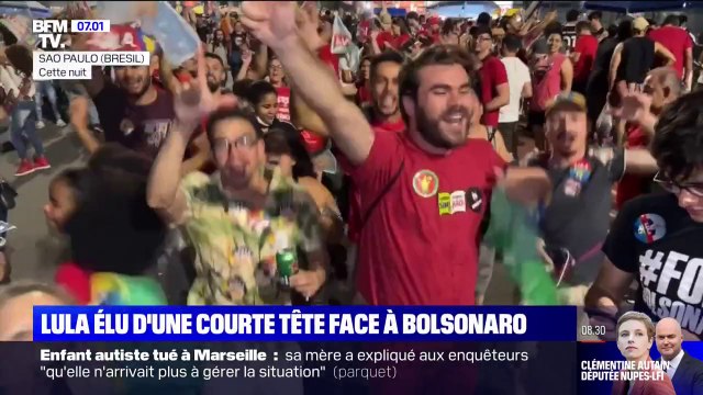 Scènes de liesse au Brésil des partisans de Lula après sa victoire contre Bolsonaro