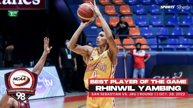 NCAA Season 98 | Best Player: Rhinwil Yambing (SSC-R vs JRU) | Men's Basketball Tournament Round 1
