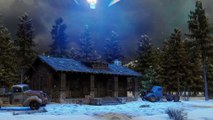 UFO HOVERING ABOVE ABANDONED CABIN - CGI