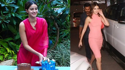Ananya Pandey Grand Birthday Celebration Cake Cutting with Media & Friends Watch Video*Entertainment