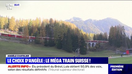 Le choix d'Angèle: le train le plus long du monde qui a roulé ce samedi dans les Alpes suisses