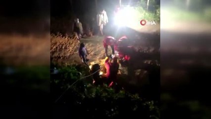 AKUT mahsur kalan ineği böyle kurtardı