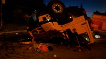 Minibüs ile çarpışan kamyonun şoförü hayatını kaybetti
