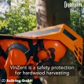 VinZent hardwood harvesting safety protection (This wearable device protects workers' heads and backs from falling branches.…)