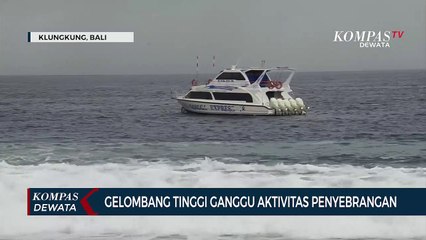 Download Video: Gelombang Tinggi Sempat Ganggu Aktivitas Penyebrangan Bali - Nusa Penida