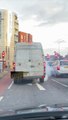 Watch as  a van is belching out smoke on Penistone Road in Sheffield