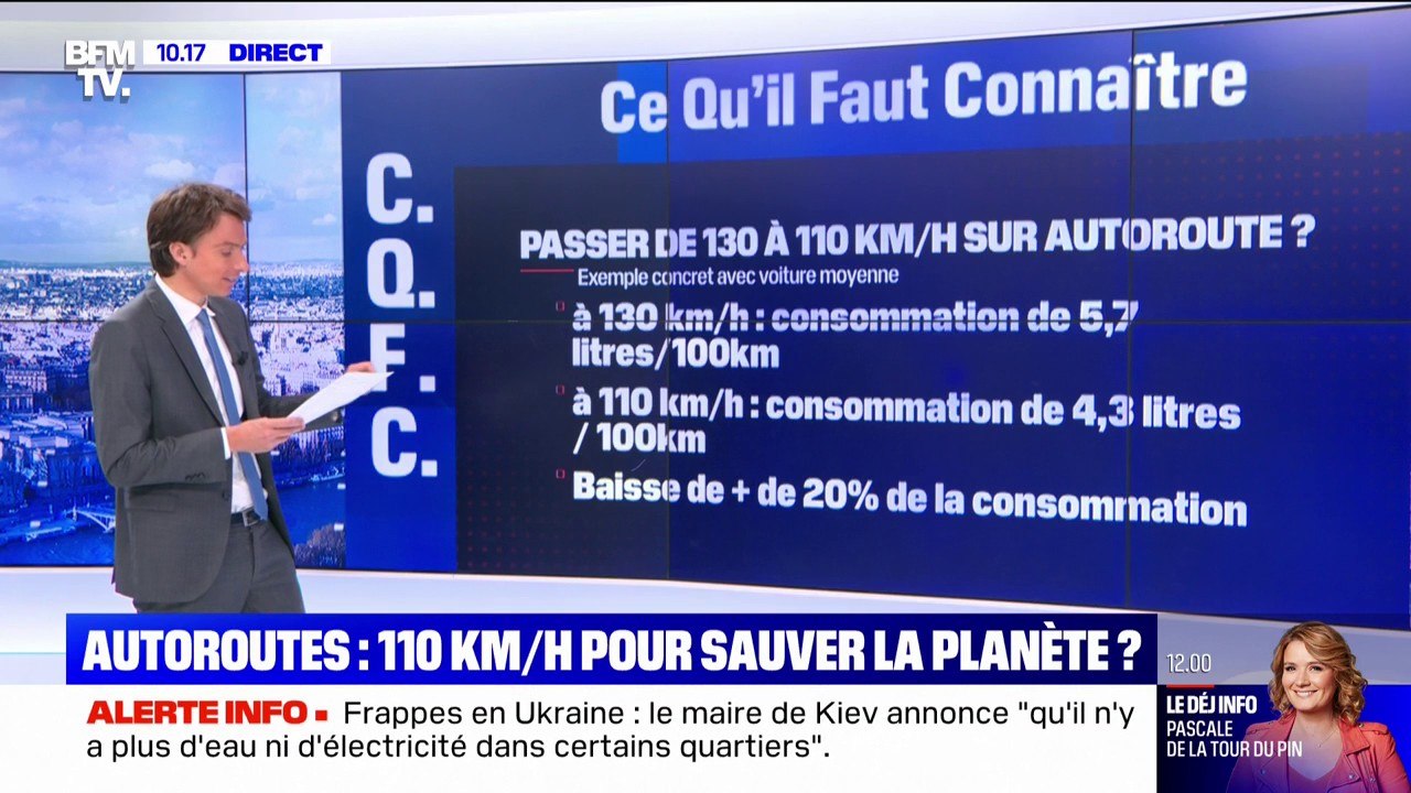De 130 à 110 km/h sur l'autoroute: quels seraient les avantages à rouler moins vite ?