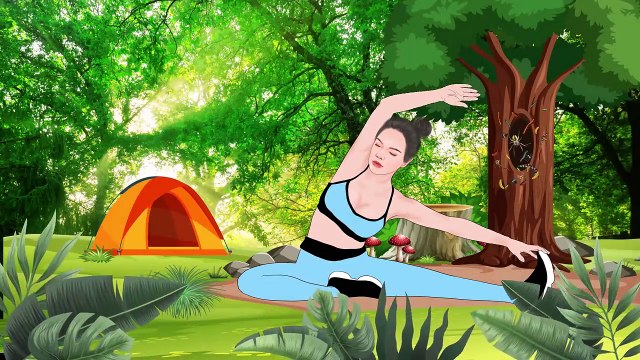 ASMR Woman doing yoga in the wild, parasitized by insects｜Trypophobia