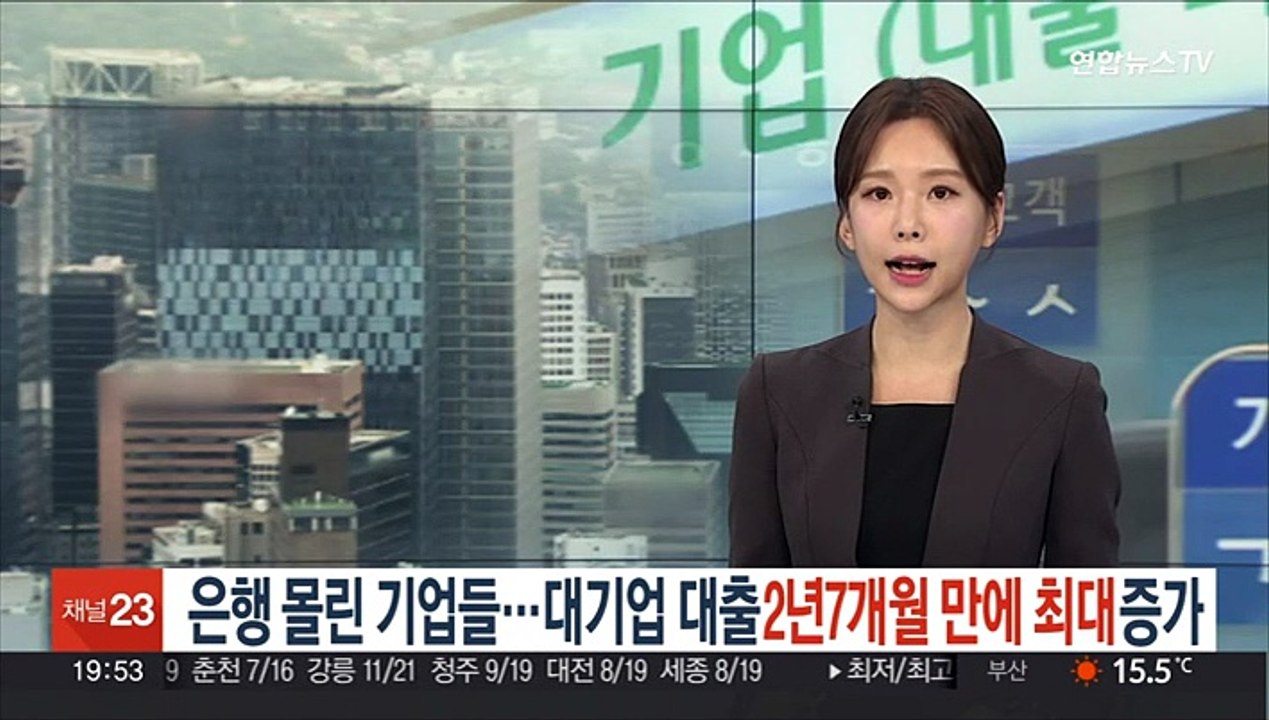 은행 몰린 기업들…대기업 대출 2년7개월 만에 최대 증가