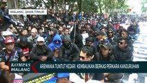 Ribuan Aremania Demo, Tuntut Kejaksaan Kembalikan Berkas Tragedi Kanjuruhan