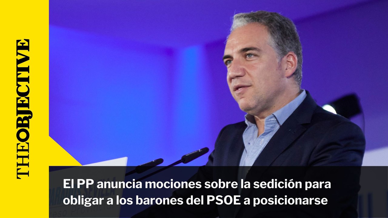 El PP anuncia mociones sobre la sedición para obligar a los barones del PSOE a posicionarse