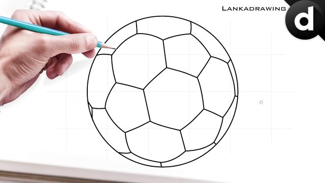 how to draw a simple soccer ball
