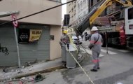 Vídeo mostra postre sobre carro após grave acidente no Centro de Florianópolis