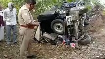 सीतापुर में हुआ बड़ा सड़क हादसा:  पुलिस गाड़ी में अज्ञात वाहन ने मारी टक्कर  हादसे में एक दरोगा की मौत, तीन सिपाही घायल