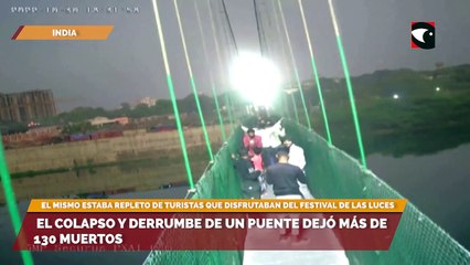 El colapso y derrumbe de un puente dejó más de 130 muertos