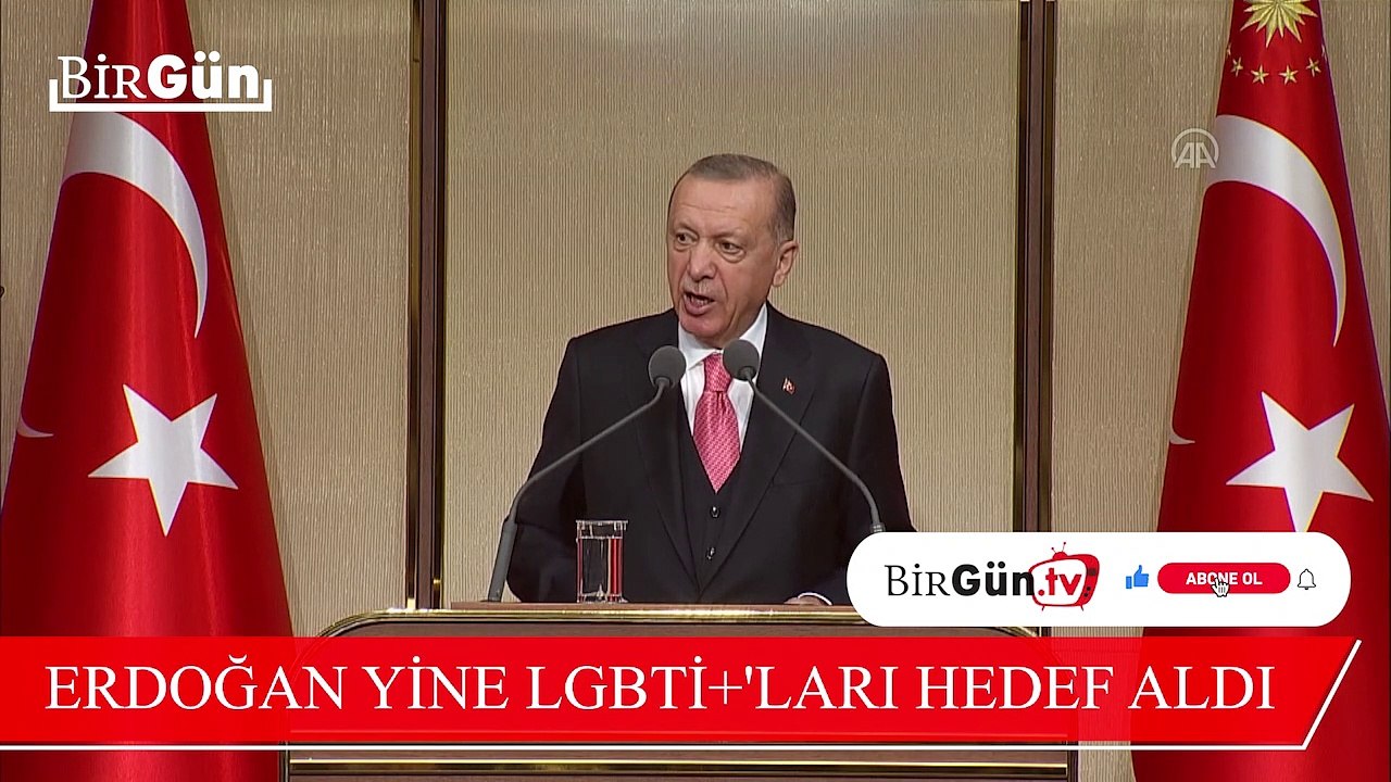 Erdoğan yine LGBTİ+'ları hedef aldı, anayasayı işaret etti: "Bu Müslüman toplumu birilerine yedirmeyeceğiz"