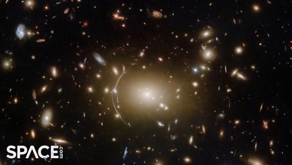 Hubble's 'cosmic cobweb' image for Halloween features gravitational lensing in 4K