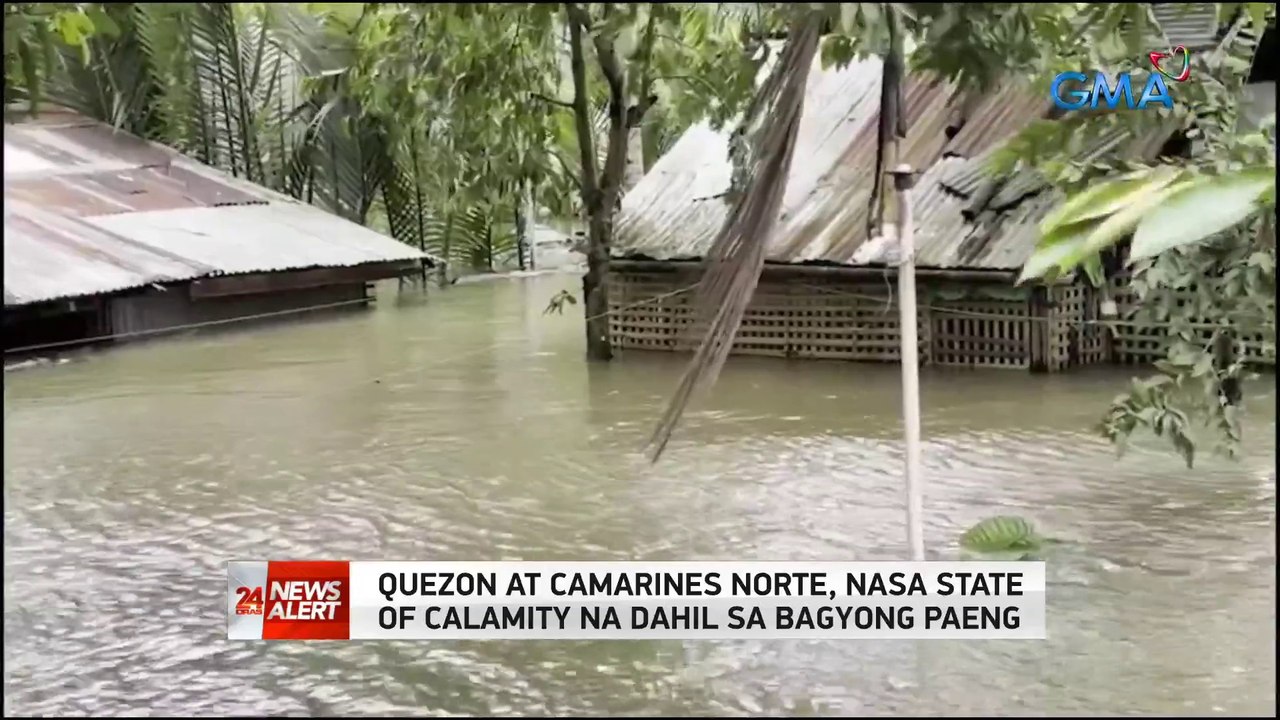 Quezon at Camarines Norte, nasa state of calamity na dahil sa Bagyong Paeng | 24 Oras News Alert