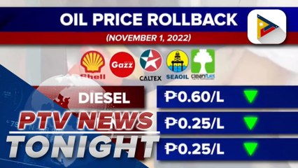 Oil price rollback set November 1