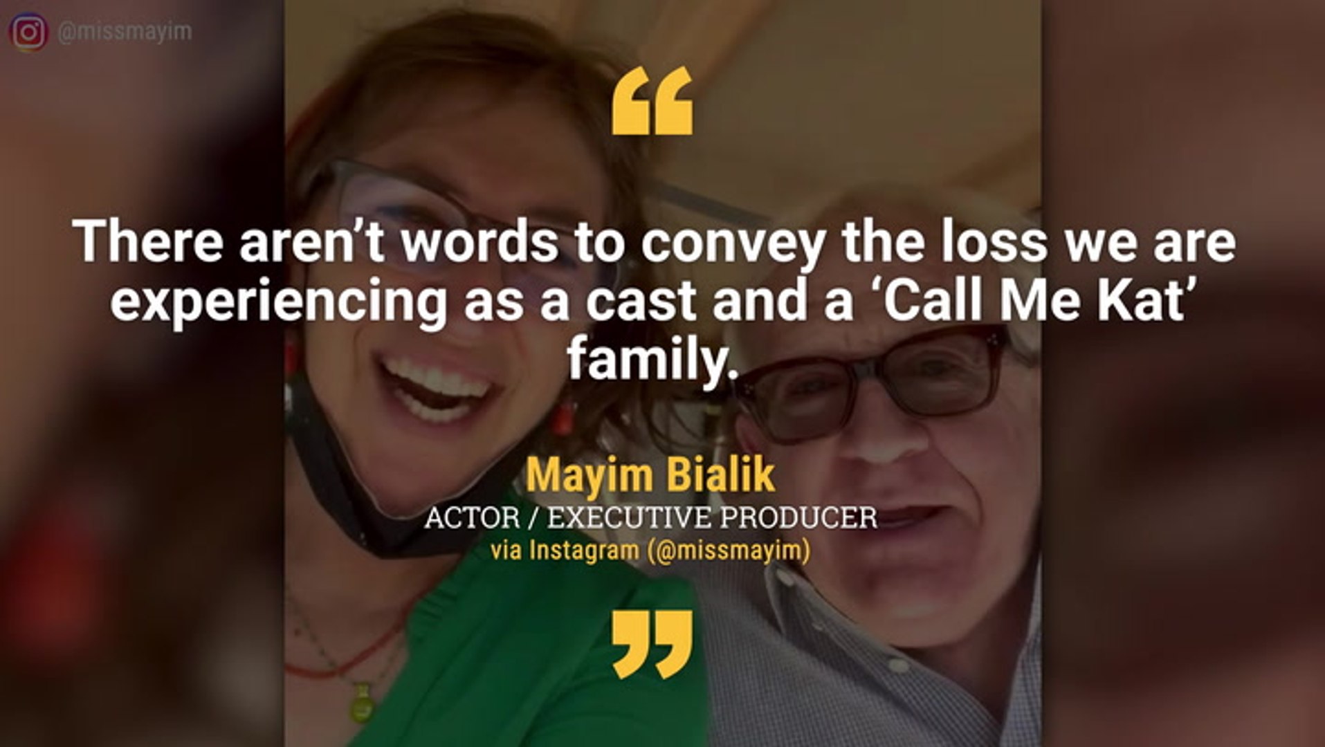 Mayim Bialik Shares Heartfelt Thoughts After Leslie Jordan S Death As Call Me Kat Suspends Production Video Dailymotion