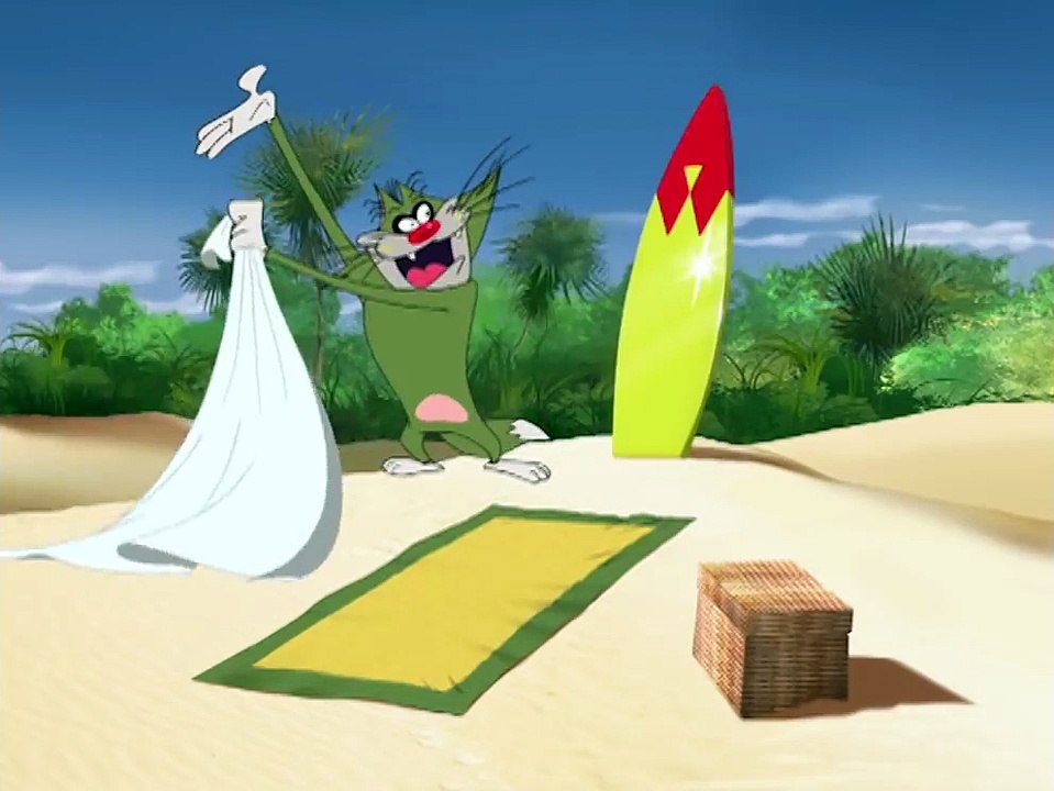 हिंदी Oggy and the Cockroaches - Surf's on (S03E26) - Hindi Cartoons for Kids