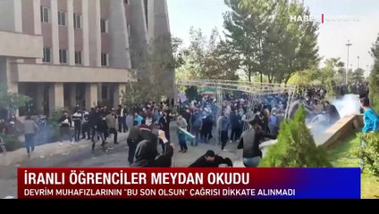 İran'da öğrenciler Devrim Muhafızları'na meydan okudu