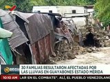 Gobierno de Mérida atiende a las 30 familias afectadas por las lluvias en Los Guayabones