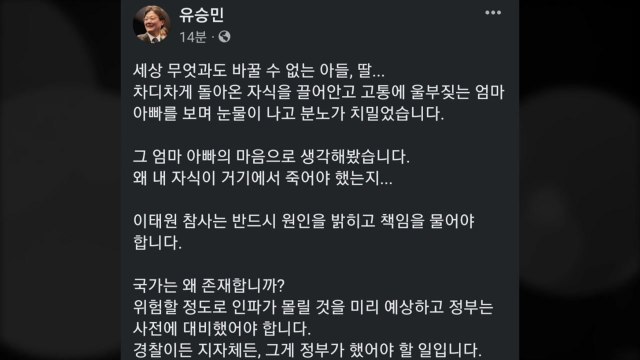 유승민 행안부 장관 파면...참사 책임 반드시 물어야 / YTN