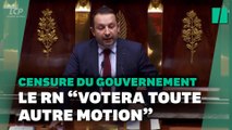 Les députés RN voteront (à nouveau) la motion de censure de La France insoumise