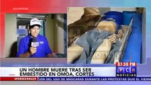 Hombre muere atropellado en la aldea Veracruz de Omoa