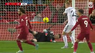 HIGHLIGHTS_ Liverpool 1-2 Leeds United _ Salah levels, but Reds lose late