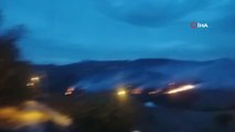 İzmir'de ormanlık alanda çıkan yangına müdahale sürüyor