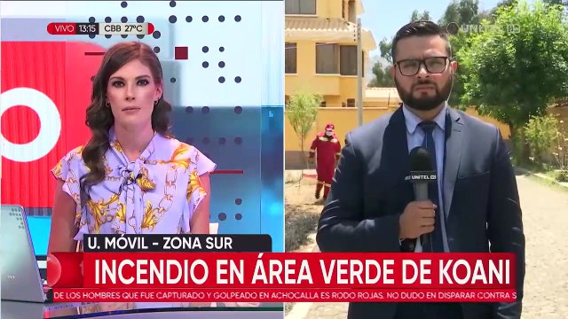 Reportan incendio forestal en la zona de Alto Irpavi de La Paz; Bomberos y vecinos sofocaron el fuego 