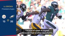 Brown 'upset' despite sealing Eagles win with three TDs