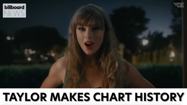 Taylor Swift Becomes the First Artist to Claim All Top 10 Spots on the Hot 100 As 'Midnights' Tops the Billboard 200 | Billboard News