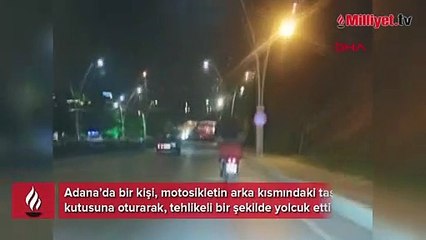Motosiklet üzerinde tehlikeli yolculuk