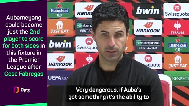 Aubameyang will be 'dangerous' until the day he retires - Arteta