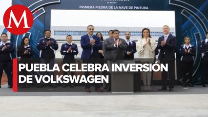 En Puebla colocan primera piedra de nave de pintura de Volkswagen