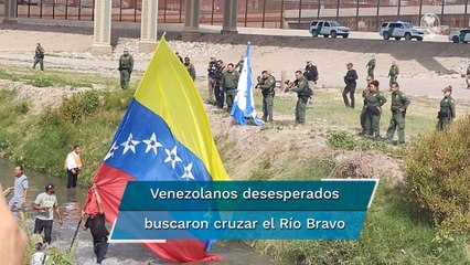 Patrulla fronteriza de EU dispersa protesta de venezolanos con balas de goma