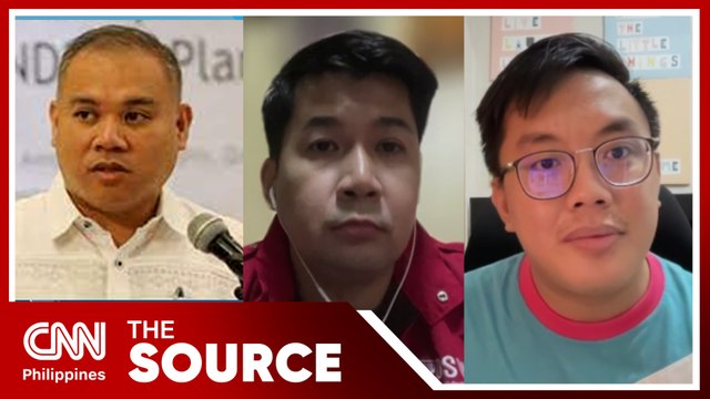 NDRRMC spokesperson Raffy Alejandro, DSWD Usec. Edu Punay and Exec. Dir. Angat Buhay Raffy Magno | The Source