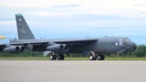 B-52H Stratofortress Bombers Landing and Take Off  B-52 Aircraft in Action