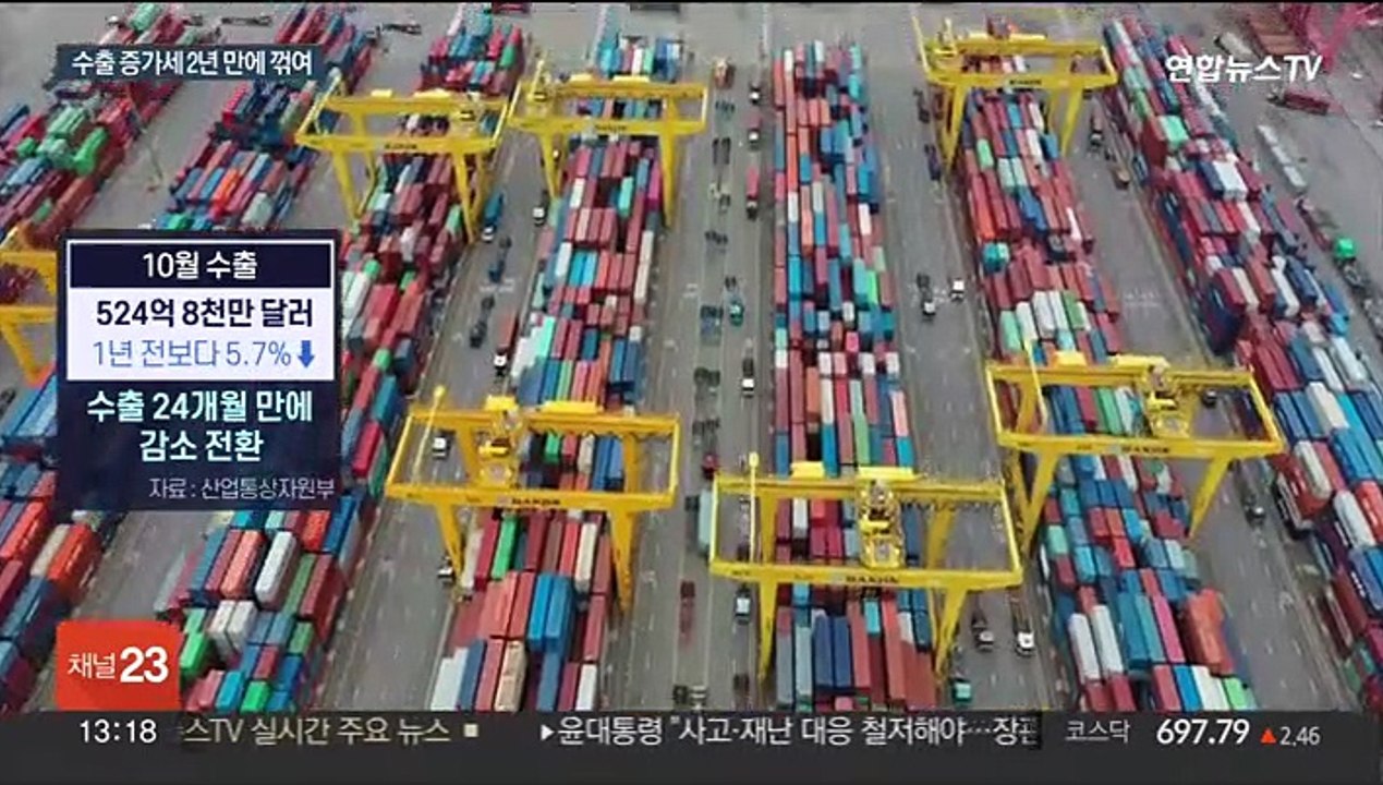25년 만에 7개월 연속 무역적자…수출마저 감소