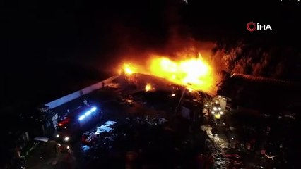 Soğuk hava deposunda yangın